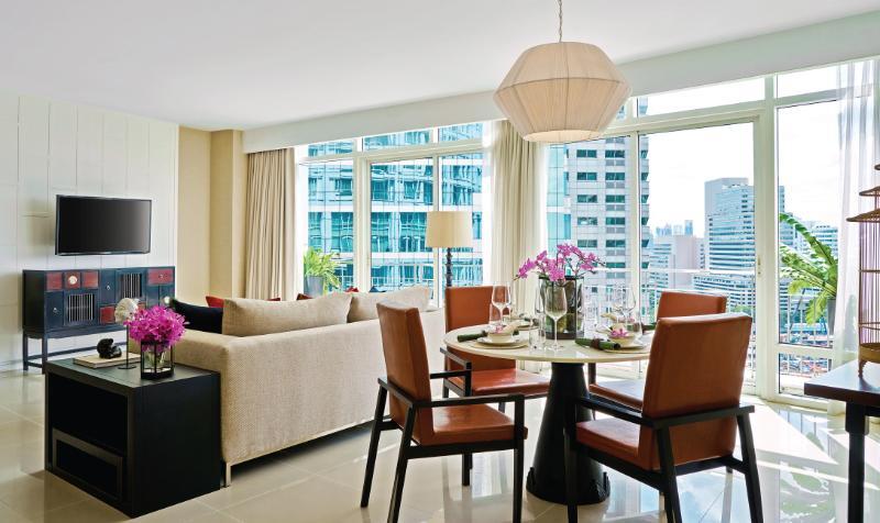 Dusit Suites Hotel Ratchadamri, Bangkok Exterior foto A living room at the hotel